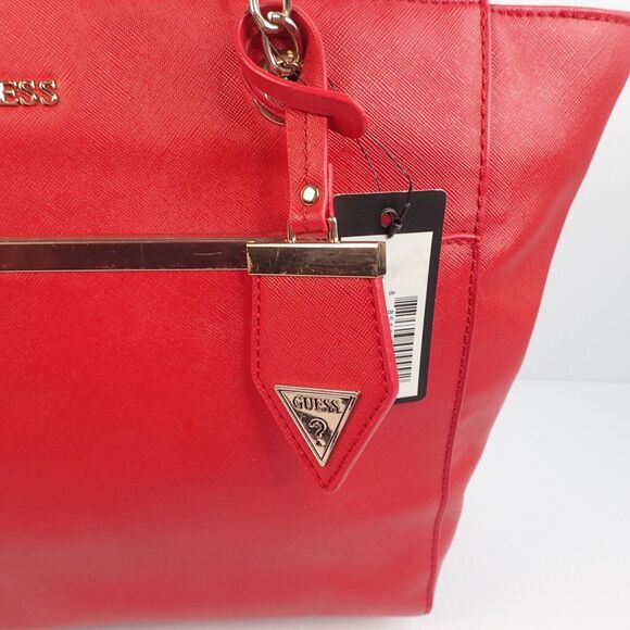 GUESS Red Tote Bag Purse Alessandra 15GF-325 With Tag - Picture 12 of 16